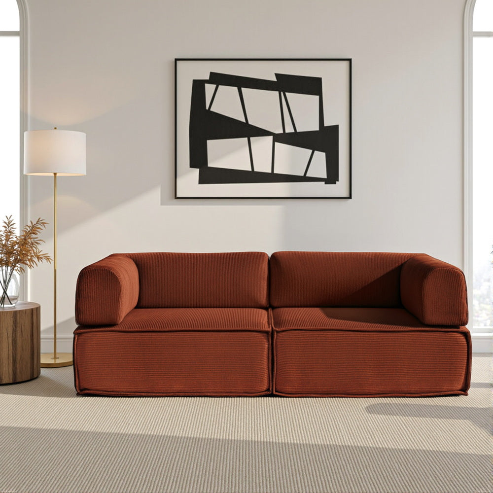 Calder 2-Seater Sofa Bed Brown