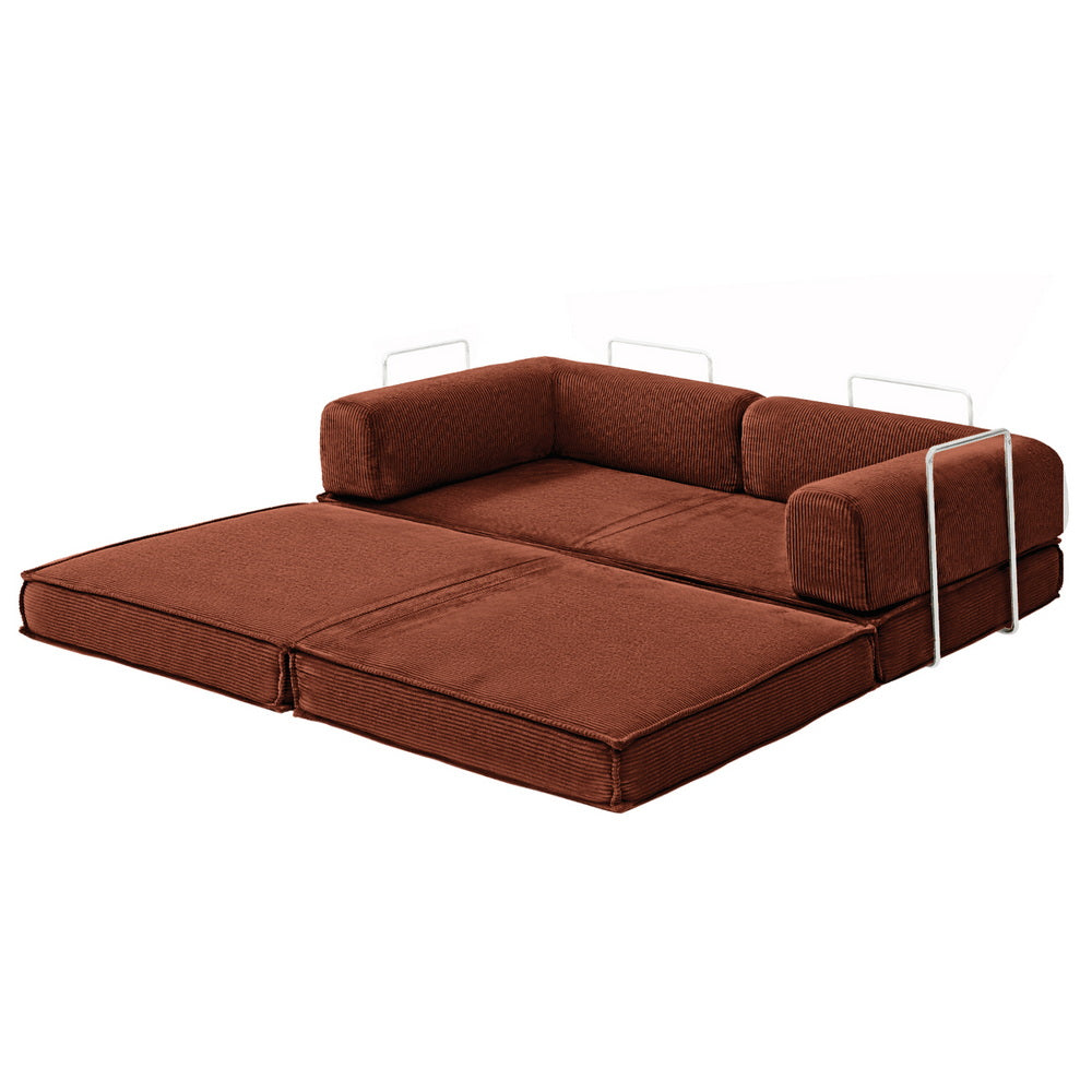 Calder 2-Seater Sofa Bed Brown