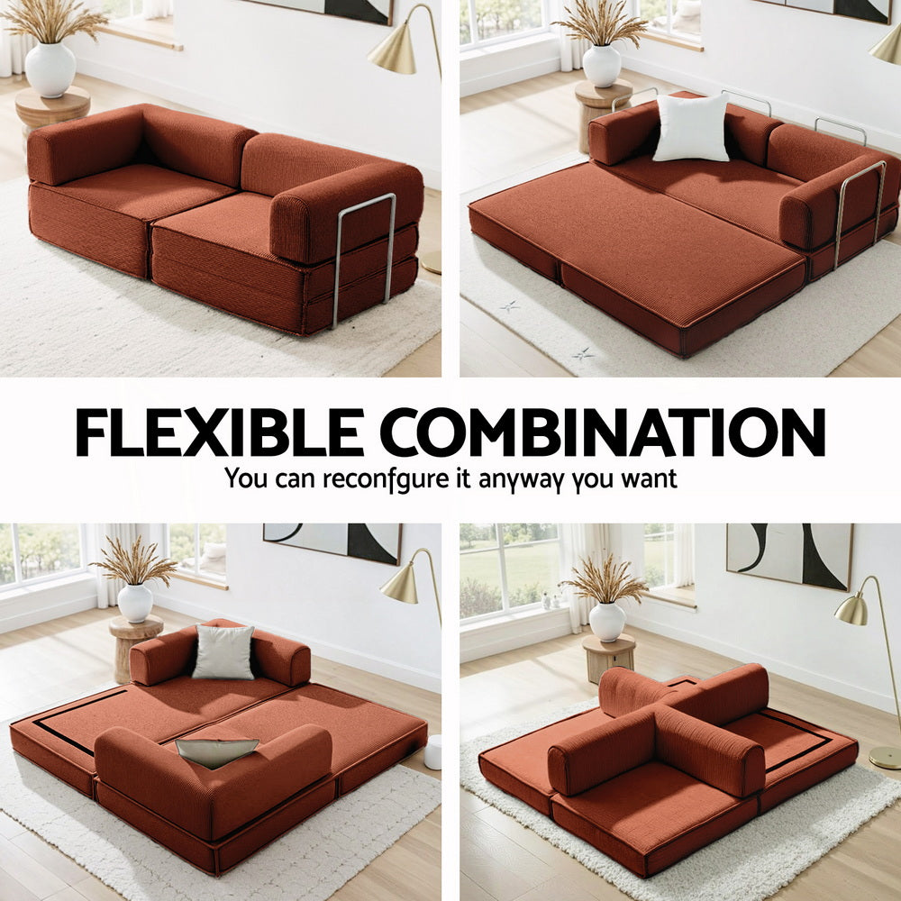 Calder 2-Seater Sofa Bed Brown