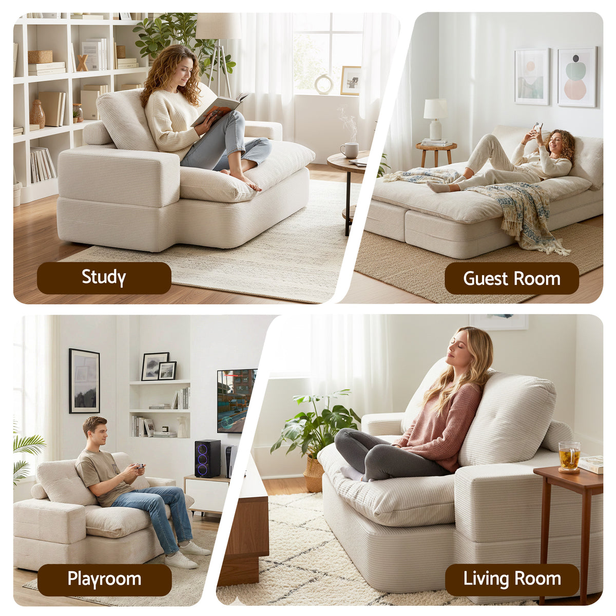 Cove 2-Seater Sofa Bed Beige