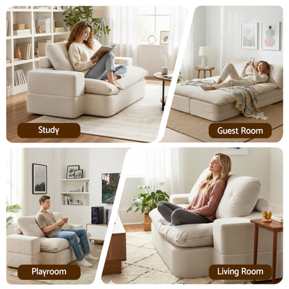 Cove 2-Seater Sofa Bed Beige