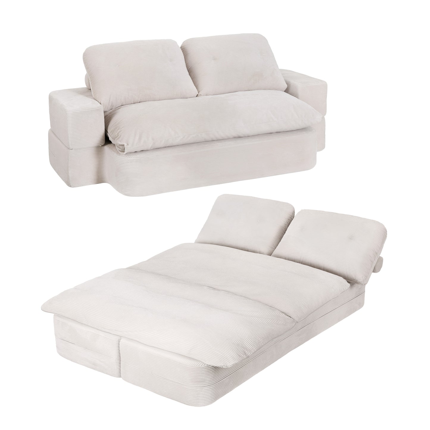 Cove 2-Seater Sofa Bed Beige
