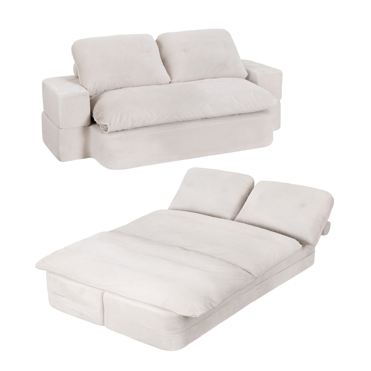 Cove 2-Seater Sofa Bed Beige