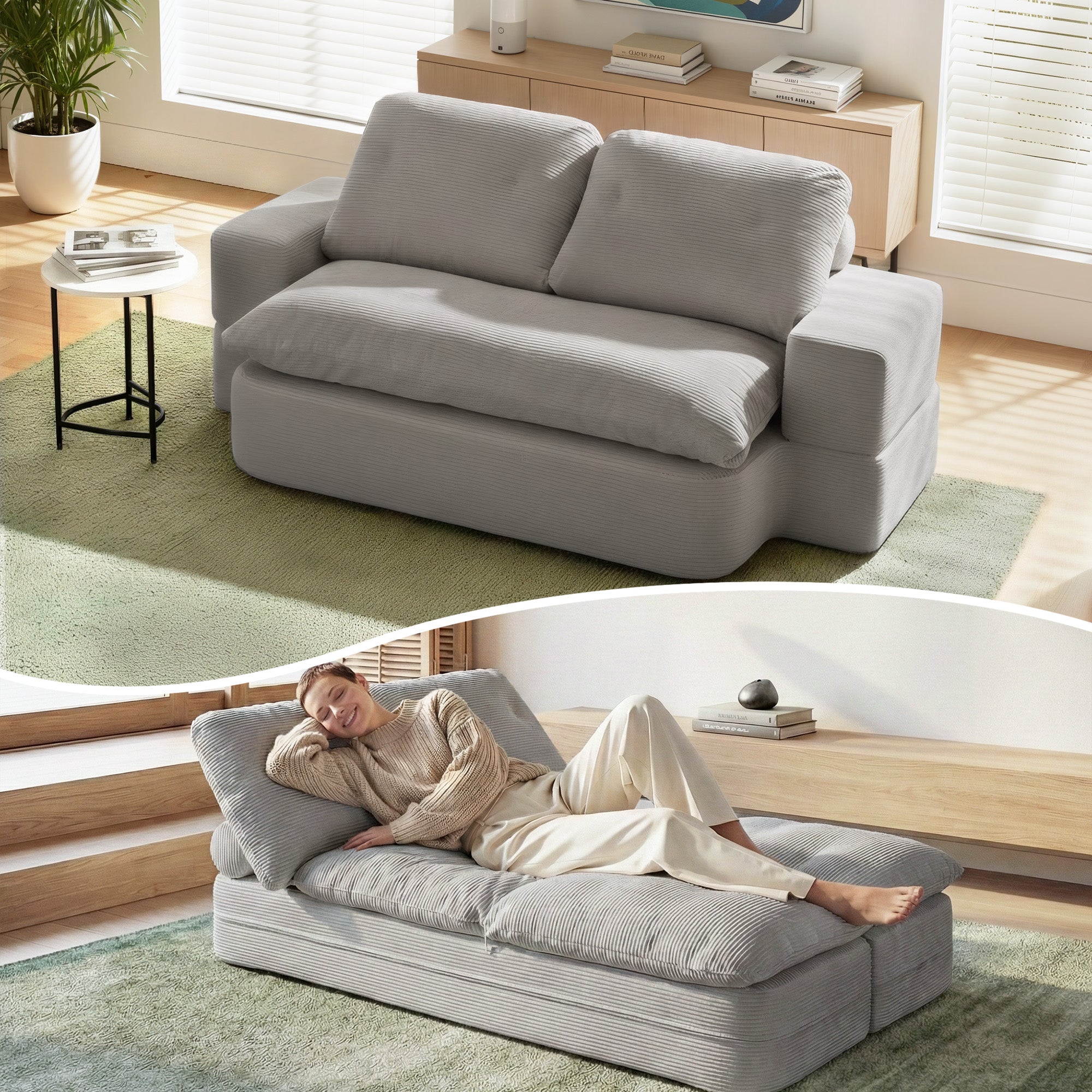 Cove 2-Seater Sofa Bed Grey