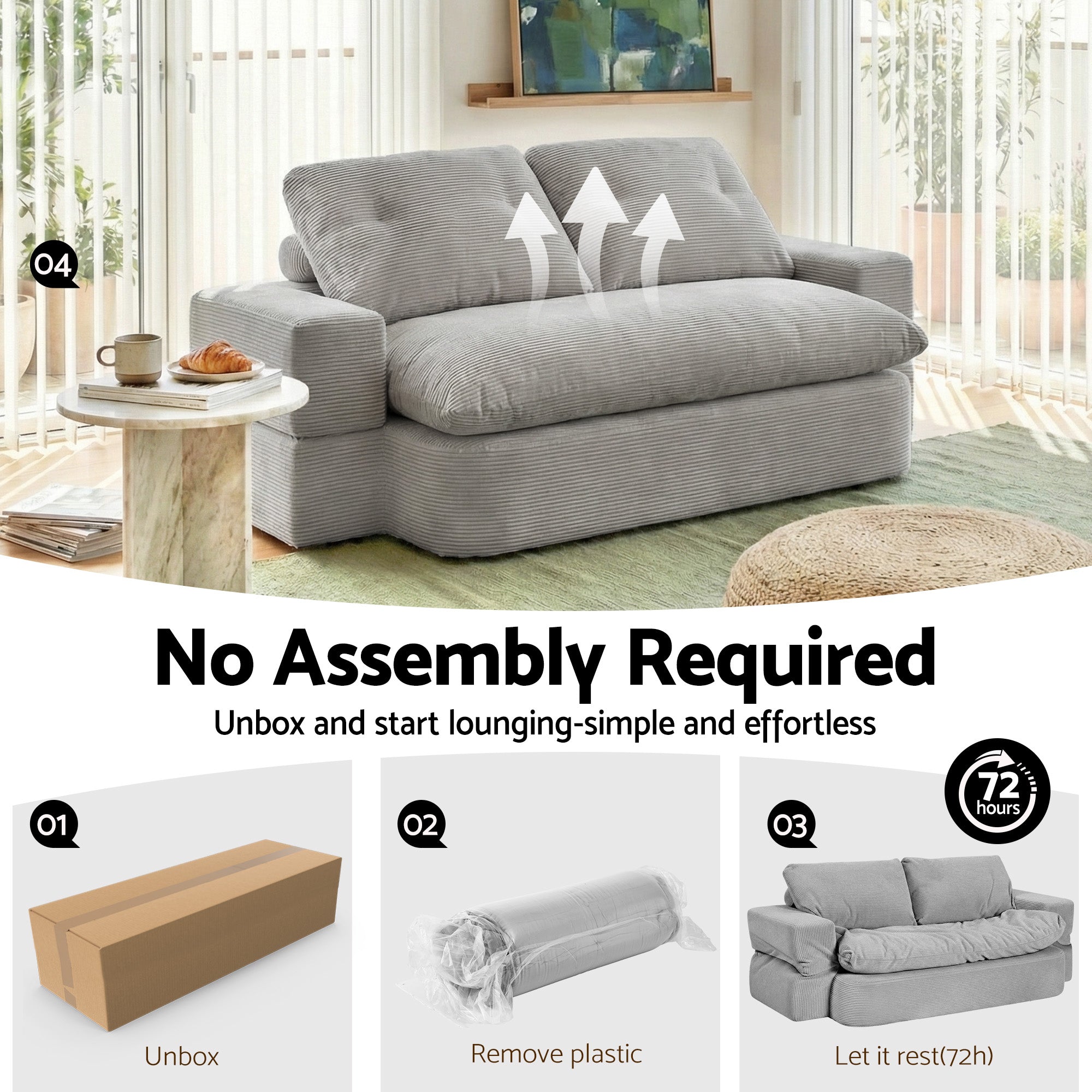 Cove 2-Seater Sofa Bed Grey