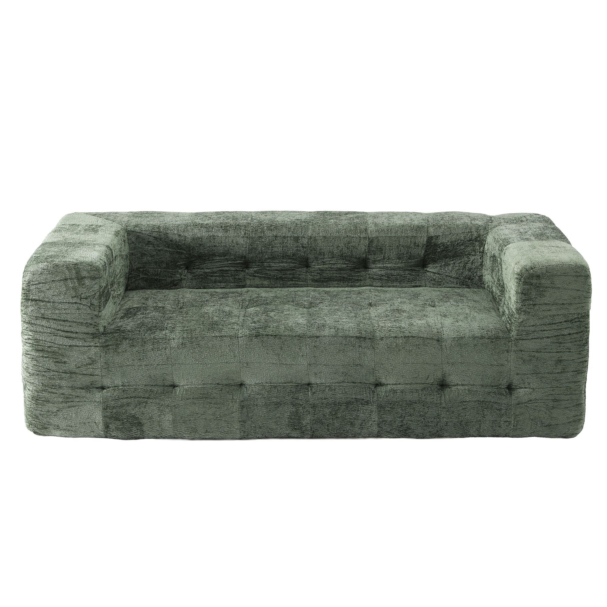 Mickey 3 seater Chenille Sofa Bed Green