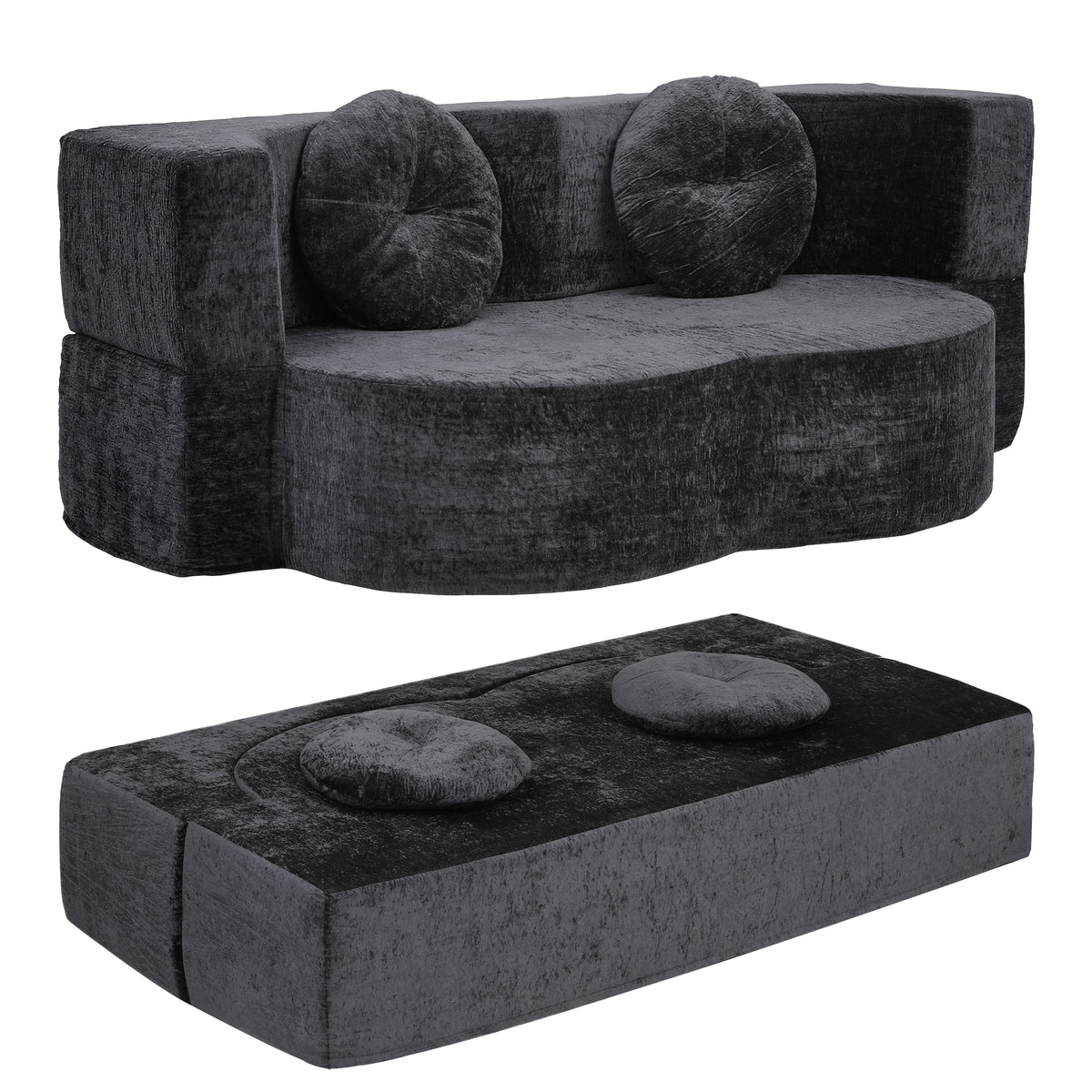 Luca 2-Seater Sofa Bed Grey