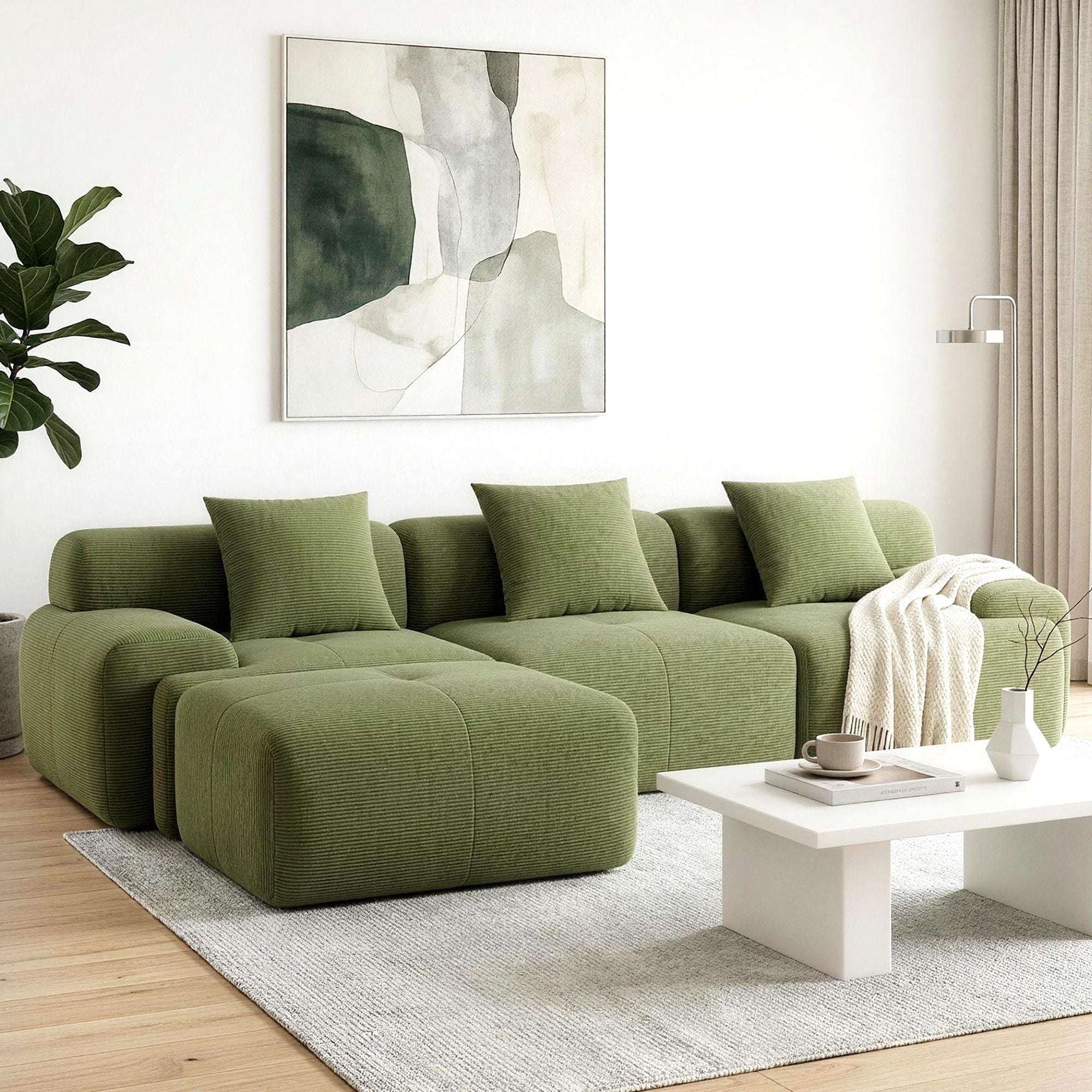 Valerio 4-seater Sofa Bed Green