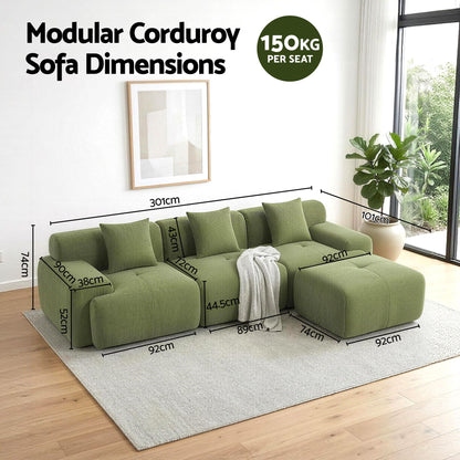 Valerio 4-seater Sofa Bed Green