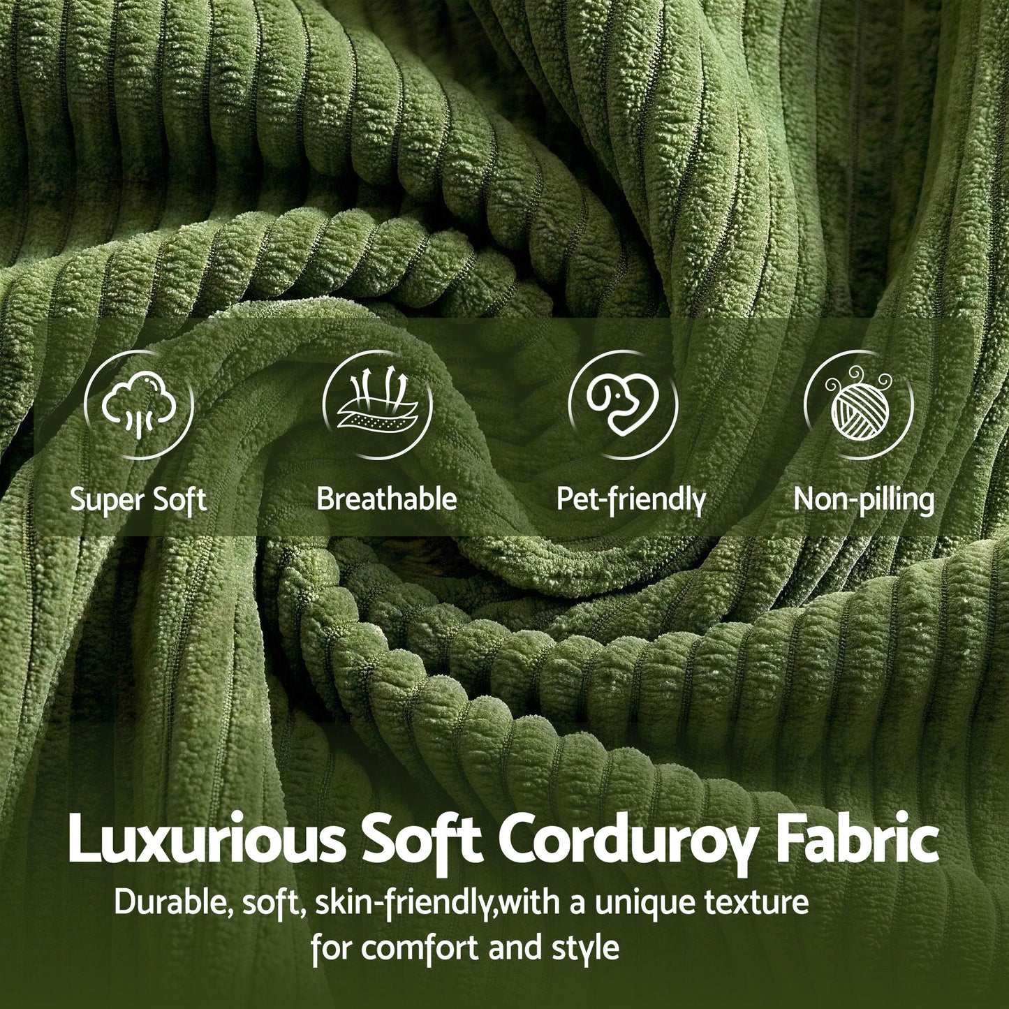 Valerio 4-seater Sofa Bed Green