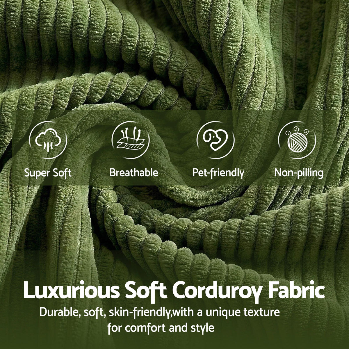 Valerio 4-seater Sofa Bed Green