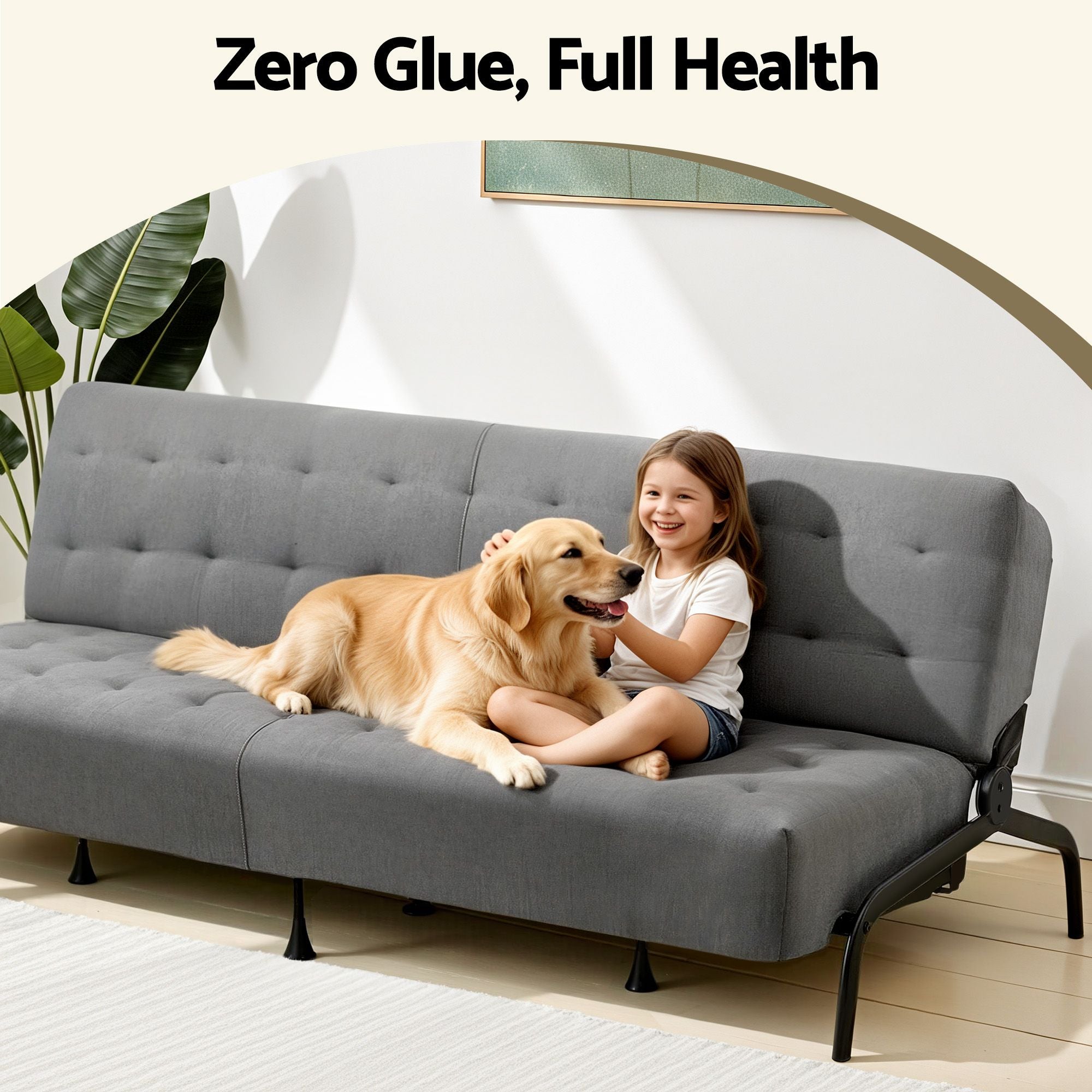 Levi 3 Seater Sofa Bed Grey