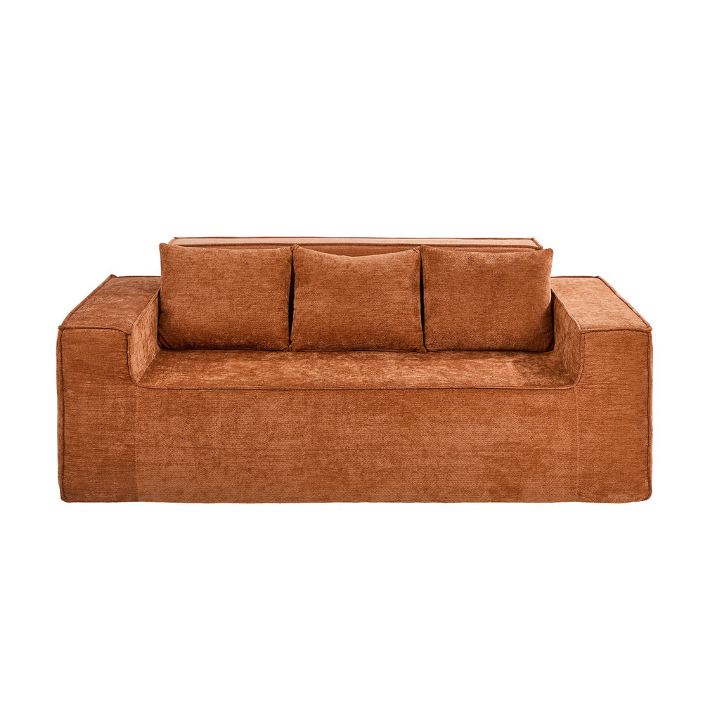 Harold 3 Seater Compressed Sofa Brown