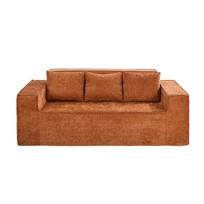 Harold 3 Seater Compressed Sofa Brown