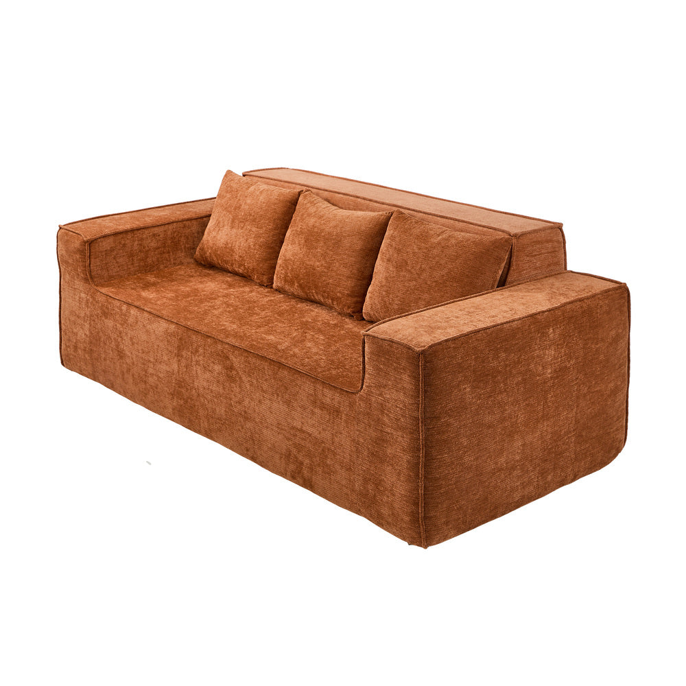 Harold 3 Seater Compressed Sofa Brown