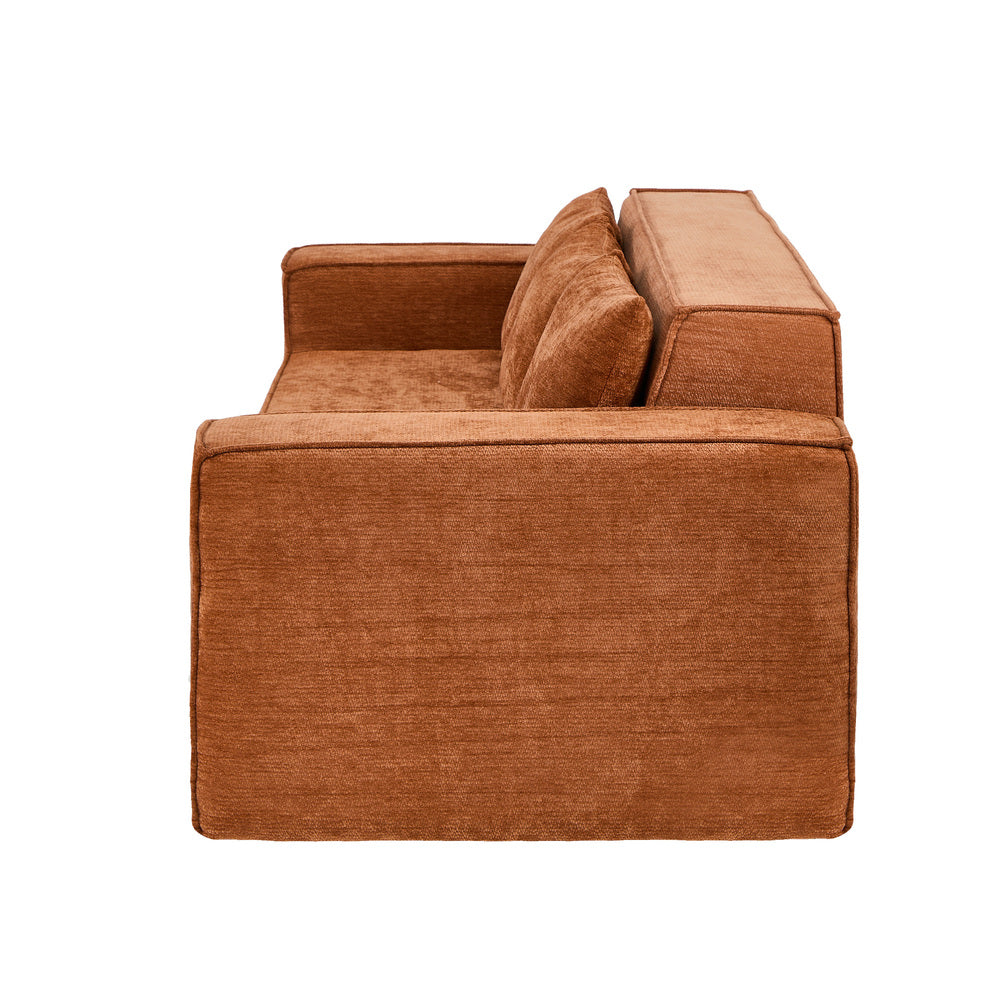 Harold 3 Seater Compressed Sofa Brown