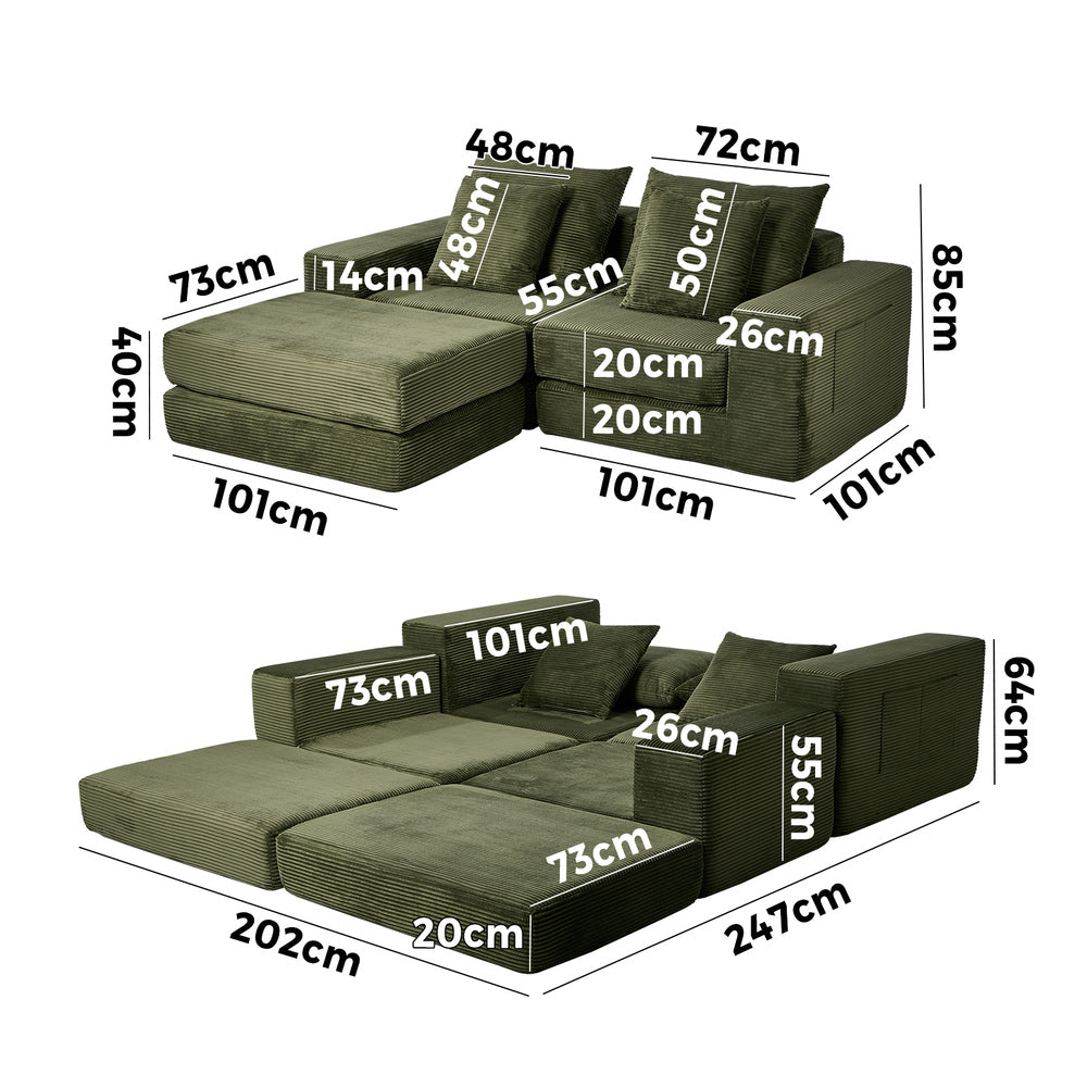 Kara Modular Sofa Bed Lounge Set