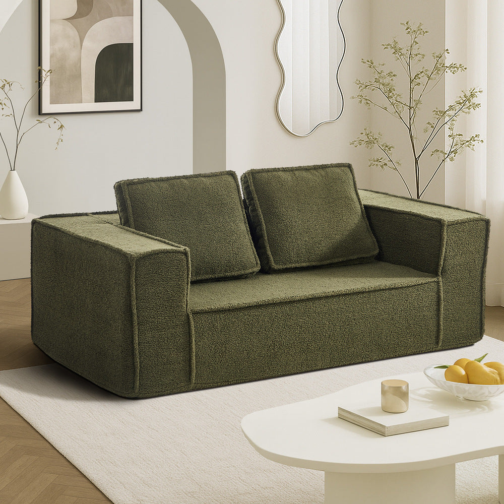Elena 2 Seater Compressed Sofa Green