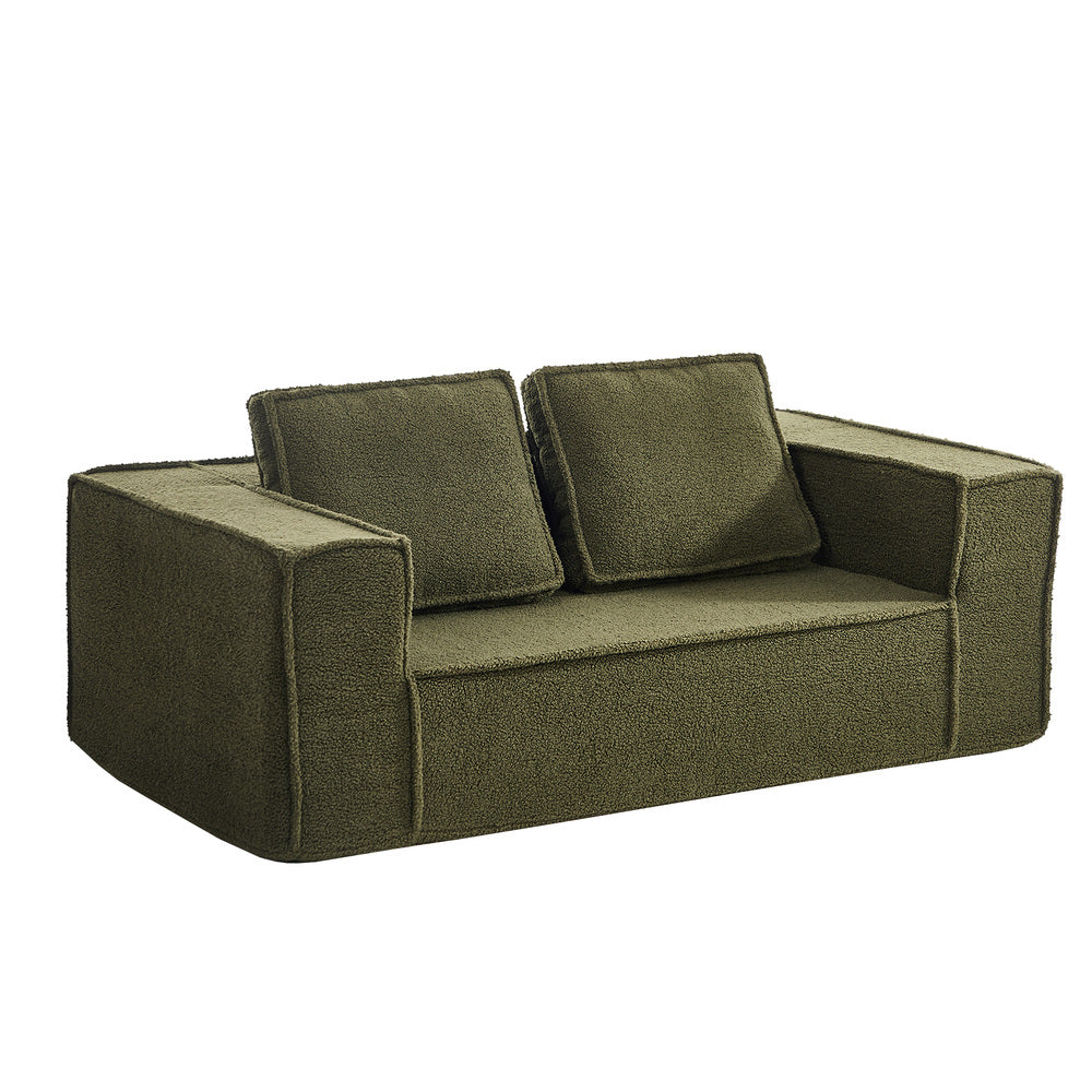 Elena 2 Seater Compressed Sofa Green