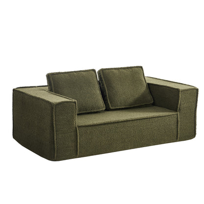 Elena 2 Seater Compressed Sofa Green