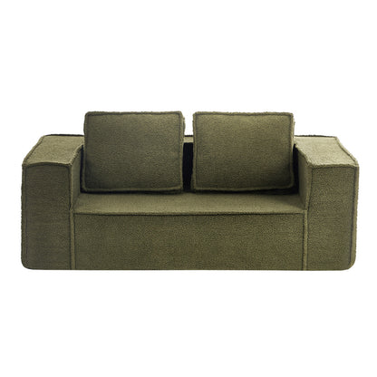 Elena 2 Seater Compressed Sofa Green