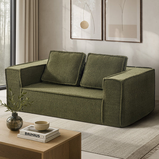 Elena 2 Seater Compressed Sofa Green