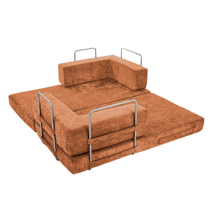 Elena 3 Seater Compressed Sofa Bed Orange