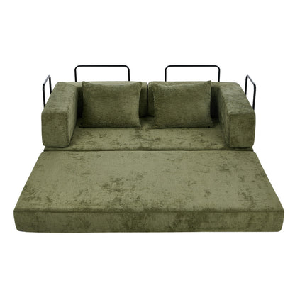 Elena 3 Seater Compressed Sofa Bed Green
