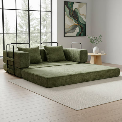 Elena 3 Seater Compressed Sofa Bed Green