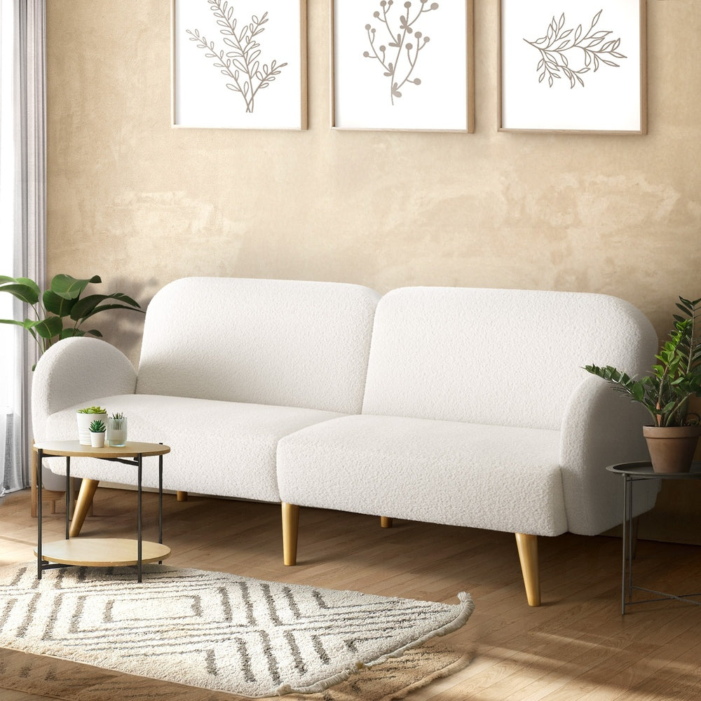 Kael 3 Seater Sofa Bed White