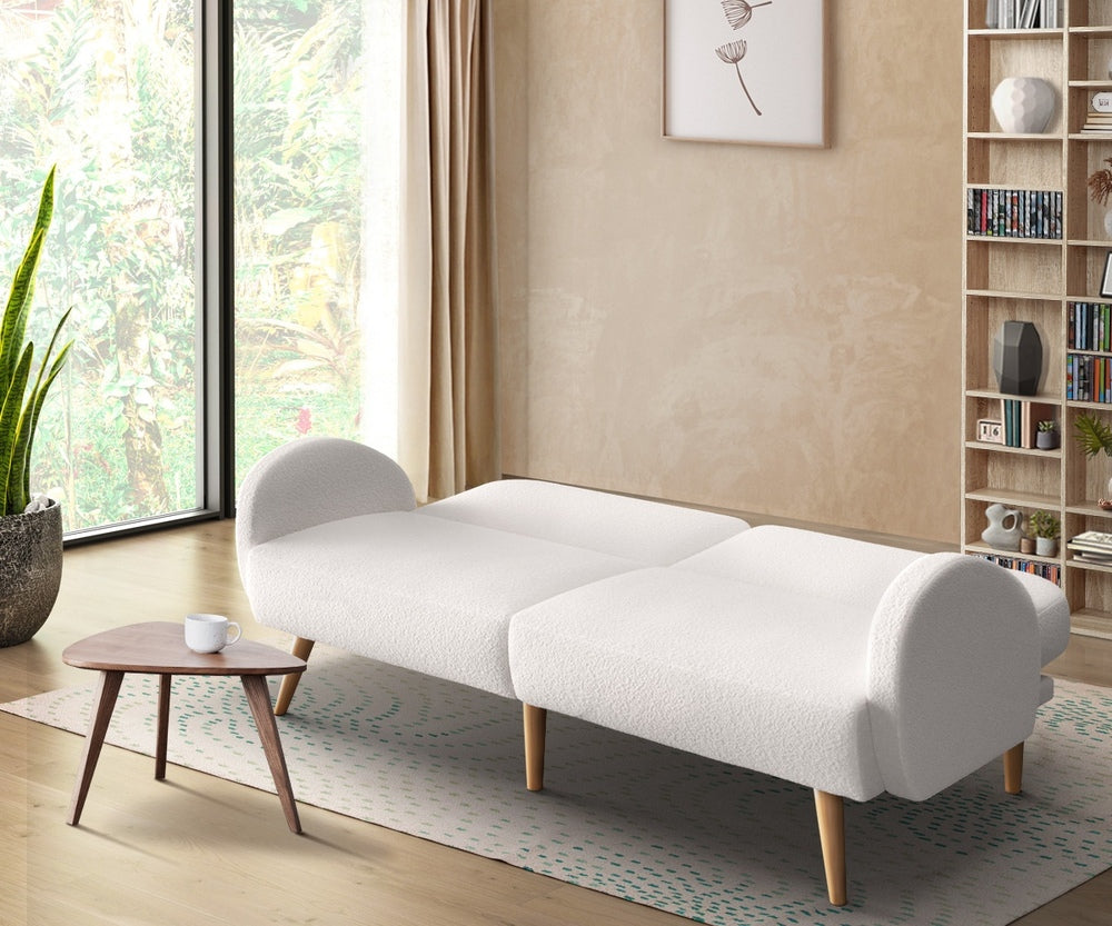 Kael 3 Seater Sofa Bed White