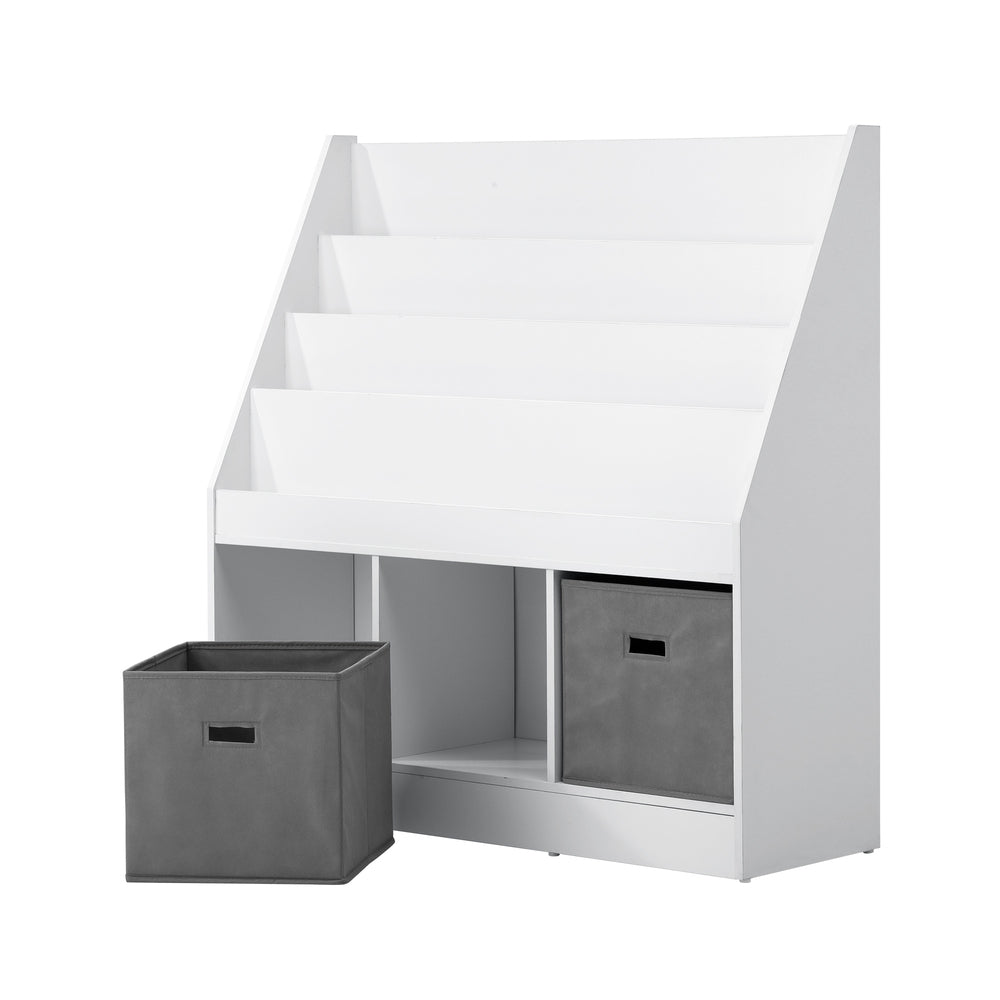 Kids' Emmett Bookshelf with Storage Basket