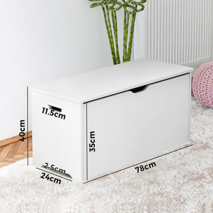 Kids' Toy Storage Box White