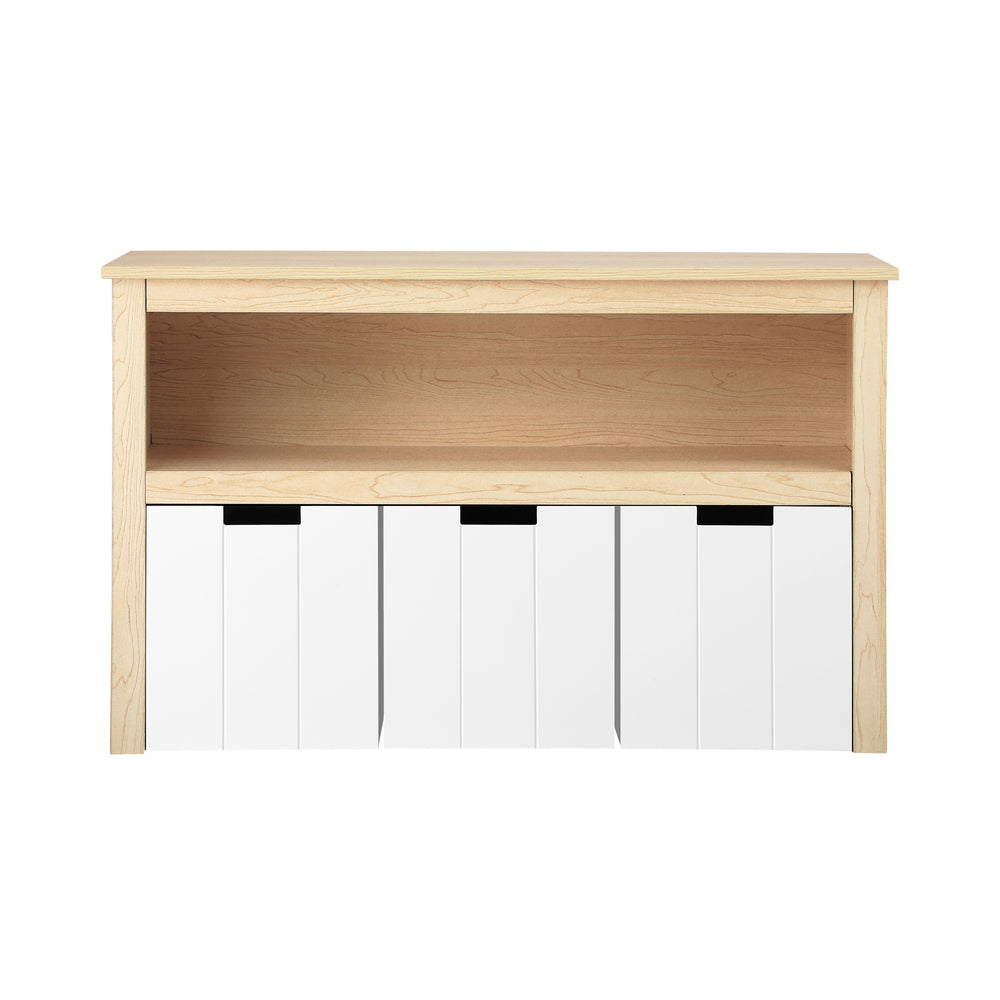 Kids' Mika Bookshelf & Toy Storage White Natural