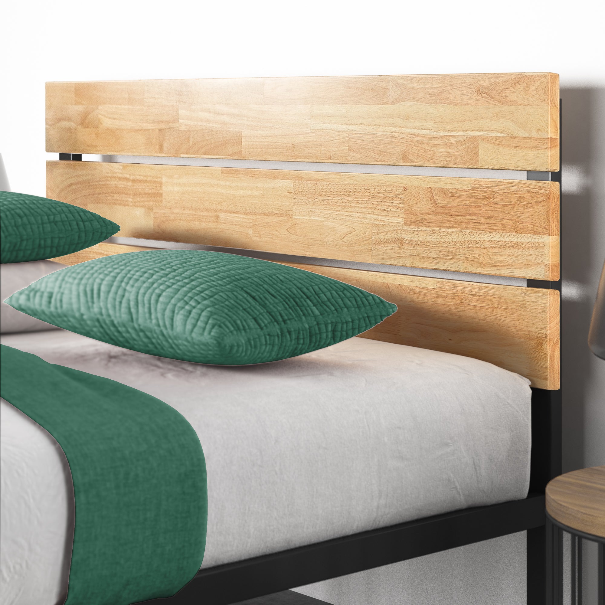 Jordan Bed Frame Natural Black Queen