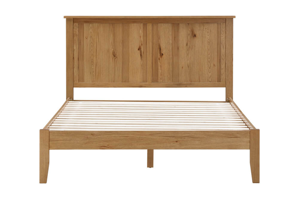 Claire American White Oak Timber Queen Bed Frame