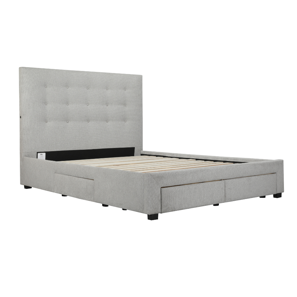 Torquay Storage Queen Bedframe Pewter