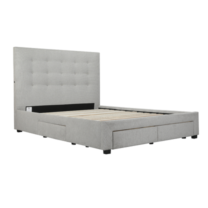 Torquay Storage Queen Bedframe Pewter
