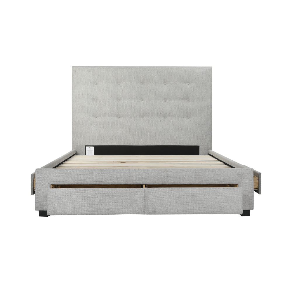 Torquay Storage Queen Bedframe Pewter