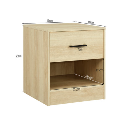 Griffin 1 Drawer Bedside Table Oak