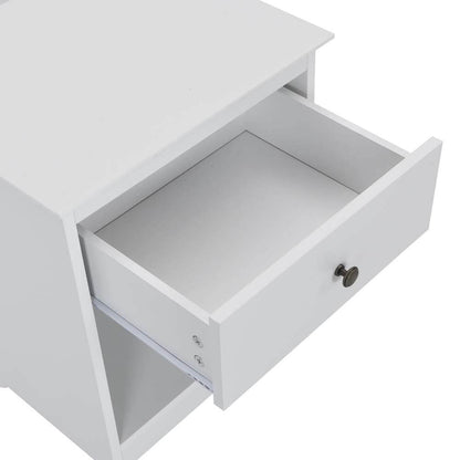 Huxley Bedside Table 1 Drawer White