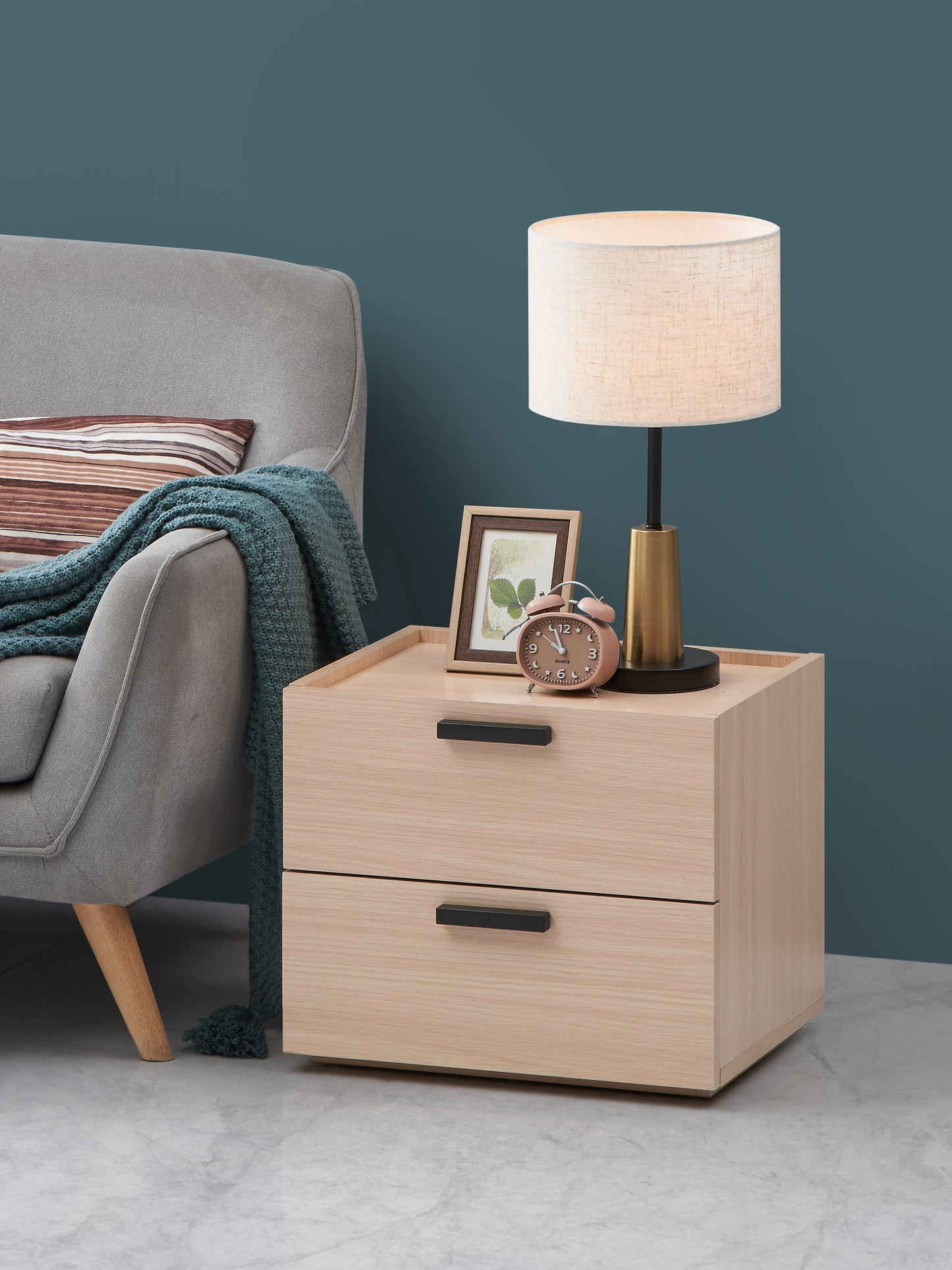 Marlon 2 Drawer Bedside Table