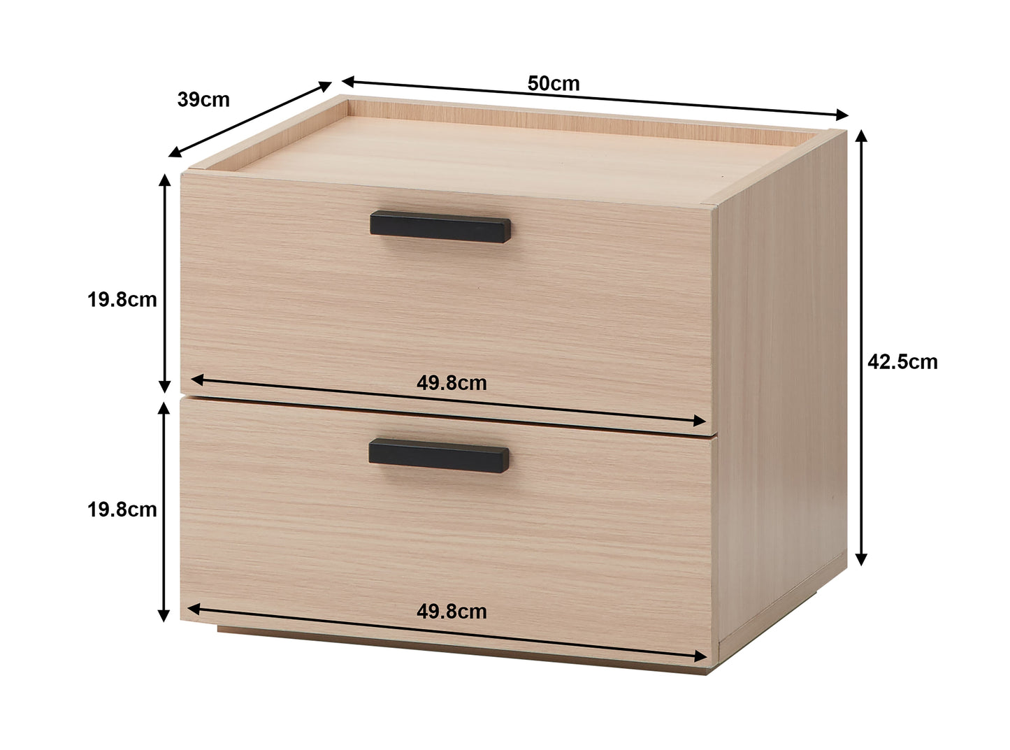 Marlon 2 Drawer Bedside Table