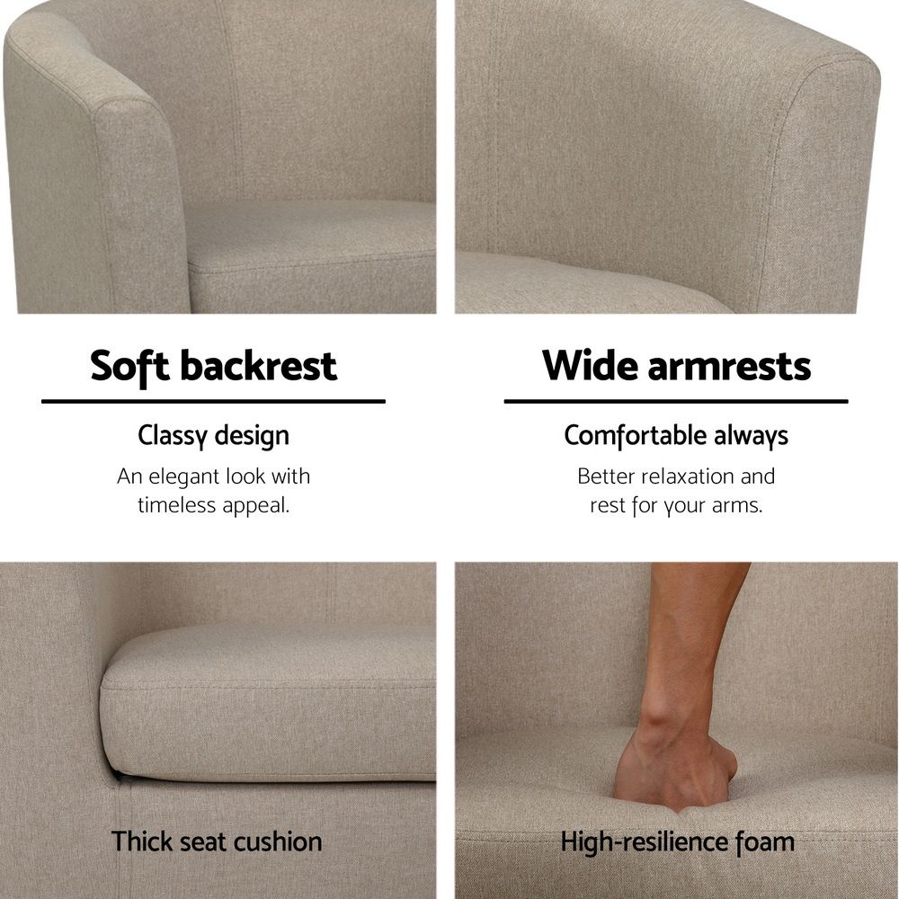 Gunther Armchair Beige