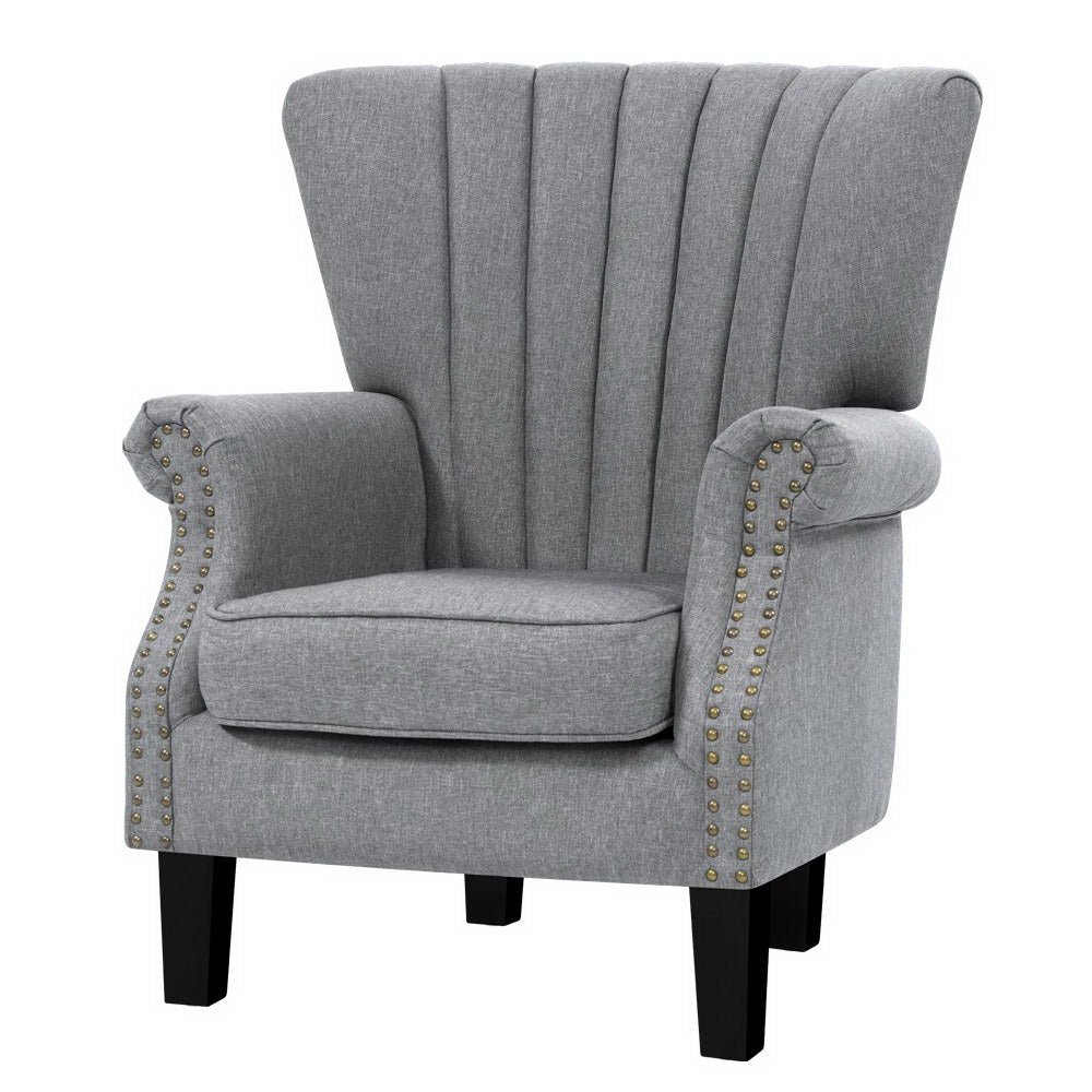 Nathaniel Upholstered Armchair Grey