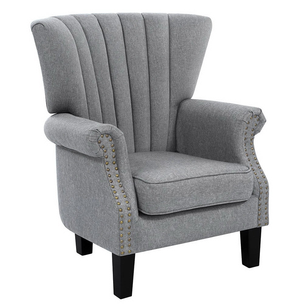 Nathaniel Upholstered Armchair Grey