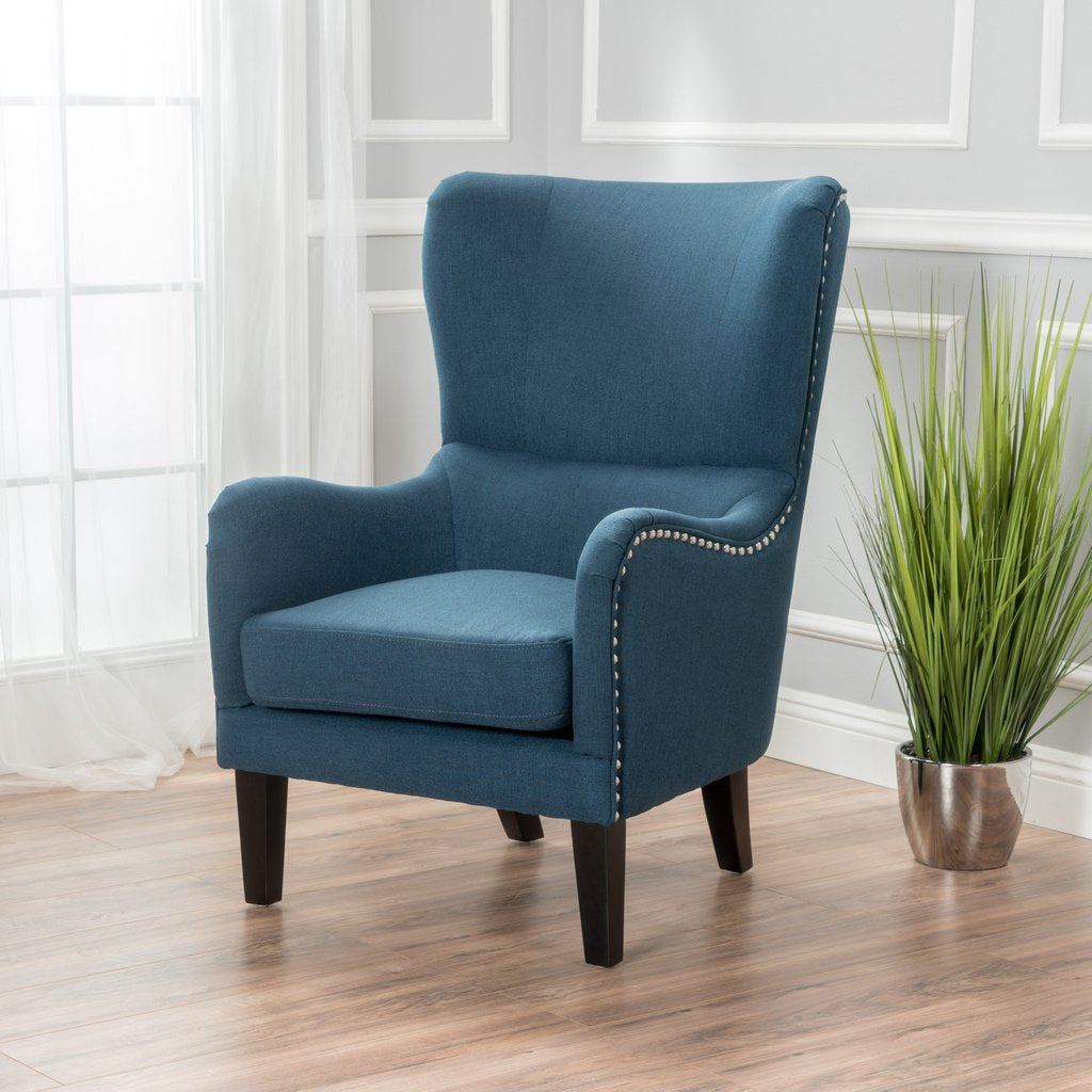 Genoa Armchair Light Dark Blue