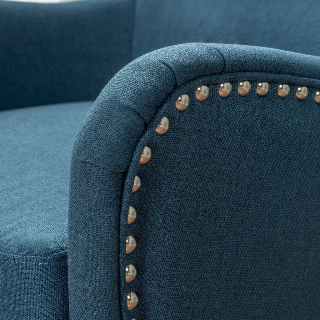 Genoa Armchair Light Dark Blue