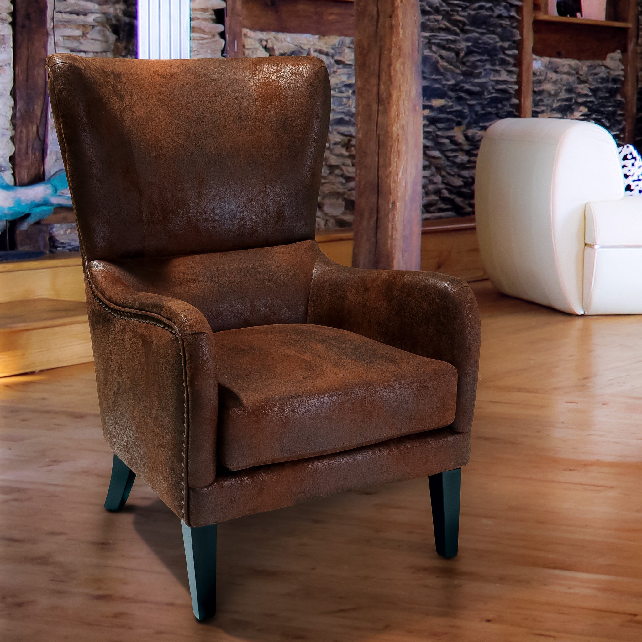 Genoa Armchair Light Rustic Brown