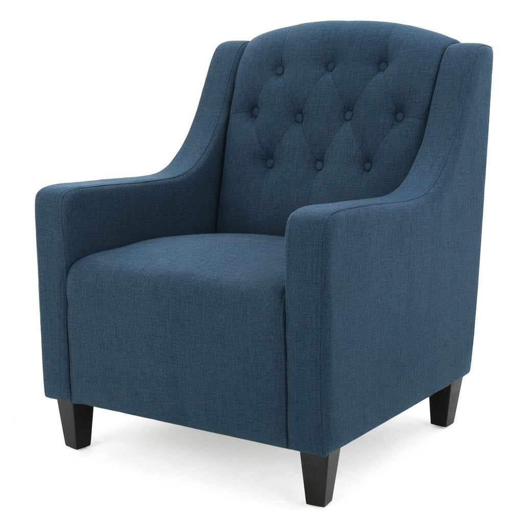 Newberg Tufted Armchair Dark Blue